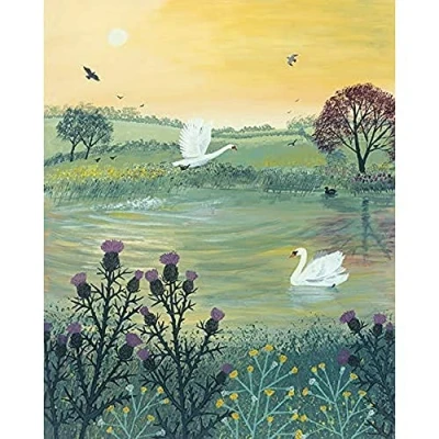 Image of The Art Group AFWDC94725 Jo Grundy Morning Flight Canvas Print, Cotton, Multi Colour, 1.8 x 40 50 cm
