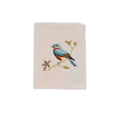 Image of Avanti Linens Washcloth, Soft &amp; Absorbent, Nature Inspired Bathroom Decor (Gilded Birds Collection)
