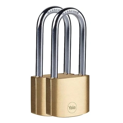 Image of Yale Y110B/30/147/2 Y110B/30/127/2 Standardsicherheit 30 mm Messing Vorhängeschloss Padlock, Brass, 30mm
