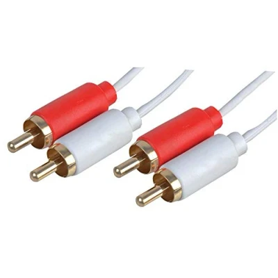 Image of Pro Signal PSG3148 10M Slim 2x Phono (RCA) Plug to Lead, 10m, White
