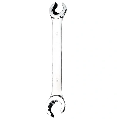 Image of Vogueing Tool Brake Pipe Spanner 24x27MM Open Ring Metric Double End Flare Nut for Hard to Reach, Confined Space