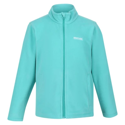 Image of Regatta Childrens Unisex Great Outdoors Childrens/Kids King II Lightweight Full Zip Fleece Jacket (Turquoise) Size 3 4Y