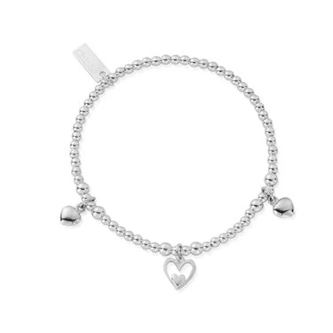 Image of ChloBo Silver Triple Heart Bracelet