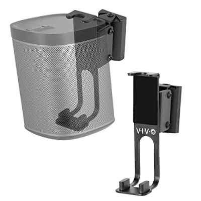 Image of VIVO Dual Wall MOUNT Brackets Designed for Sonos One, SL, and Play:1 Audio Speakers, Adjustable Mounting 2 Black, PLAY1B