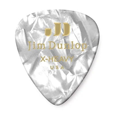 Image of Dunlop 483R04XH Genuine Celluloid, White Pearloid, Extra Heavy, 72/Bag