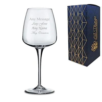 Image of Personalised Engraved 520ml Aurum White Wine Glass, Gift Boxed, Perfect for Any Lover