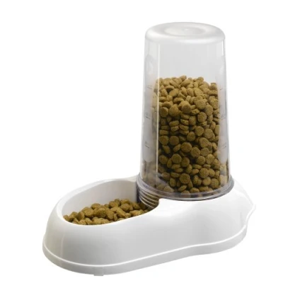 Image of Ferplast dispenser food or water for large dogs AZIMUT 5500 pet 5,5 Liter Feeder dry water, Robust plastic, Non slip bottom, 23 x 41 h 37,5 cm White