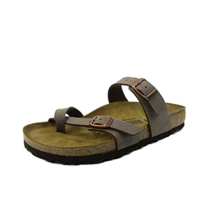 Image of Birkenstock Mayari Tbar sandals, Size: 9.5, Mocca High quality imitation leather