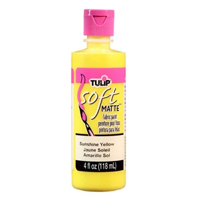 Image of I Love To Create Tulip Soft Fabric Paint 4oz Matte Sunshine Yellow, Other, Multicoloured, 118 ml (Pack of 1)