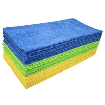 Image of Polyte Microfibre Cleaning Cloth Ultrasonic Cut Edgeless (Blue,Green,Yellow, 35x35 cm Standard)
