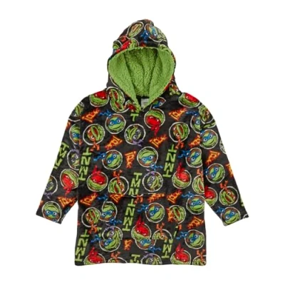 Image of Teenage Mutant Ninja Turtles Hoodie For Kids Boys Oversized Soft Fleece Blanket Sherpa Hood Lining Gift One Size Fits All Age 4 10 Years