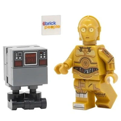Image of LEGO Star Wars: C 3PO Minifigure with Gonk (GNK) Droid