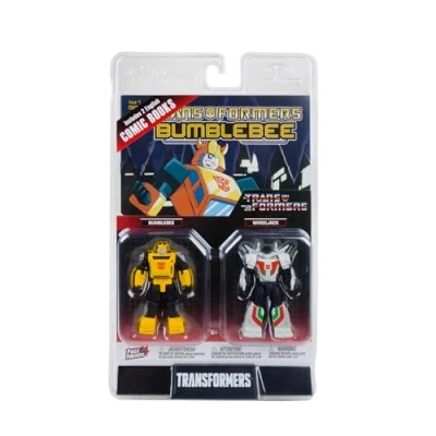 Image of McFarlane Toys Transformers Page Punchers 2 Pack Bumblebee and Wheeljack 3&quot; Inch Action Figures with Comics Highly Detailed Collectible Set Ideal for Fans Collectors