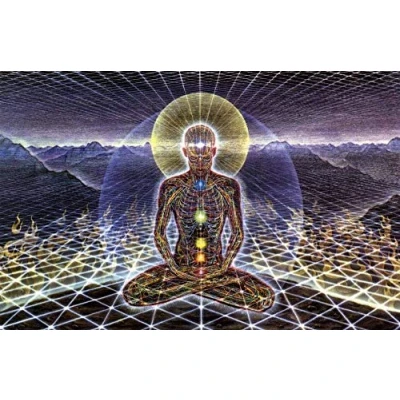 Image of JWJQTLD Canvas Print Trippy Alex Grey Abstract Wall Art Painting Posters And Pictures Living Room Decoration Home Decor, 70X100Cm No Frame