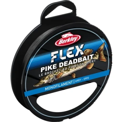 Image of Berkley Flex SS Monofilament Pike Deadbait Bait Fishing lines Strong, Low Memory, Easy to Knot Perfect for the starting angler!, Grey, 0.35mm 19Lb 8,7Kg 300m