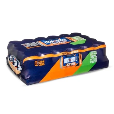 Image of IRN BRU XTRA, 24 Pack Zero No Sugar &amp; Low Calorie Fizzy Drinks Multipack Cans with XTRA Taste x 330ml