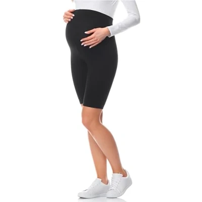Image of Be Mammy Womans 3/4 Maternity Leggings Tights BE20 229(Black, M)