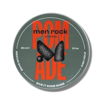 Image of Men Rock Hair Styling Pomade, Medium Shine &amp; High Hold Water Based Easy to Use and Wash Out, Ideal for with Classy Hairstyles, 90 ml