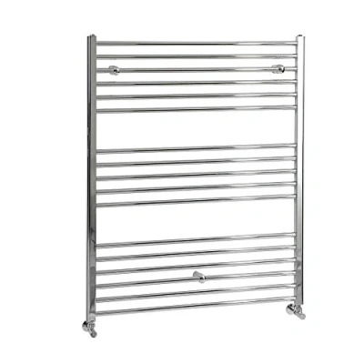 Image of Milano Kent Chrome Straight Bar Heated Towel Rail 1200mm x 1000mm