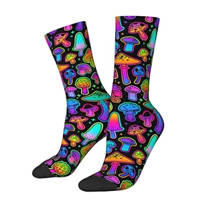 Image of XVBCDFG Mushroom Socks, Magic Socks for Men/Women Novelty Crew Funny Crazy Gift Tube