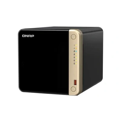 Image of QNAP TS 464 8G US 4 Bay High Performance Desktop NAS with Intel Celeron Quad core Processor, M.2 PCIe Slots and Dual 2.5GbE (2.5G/1G/100M) Network Connectivity (Diskless)