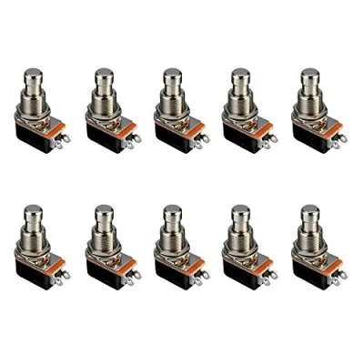 Image of E Support 10 X Electric Guitar Effects Pedal Box Momentary Push Button Stamping Foot Switch