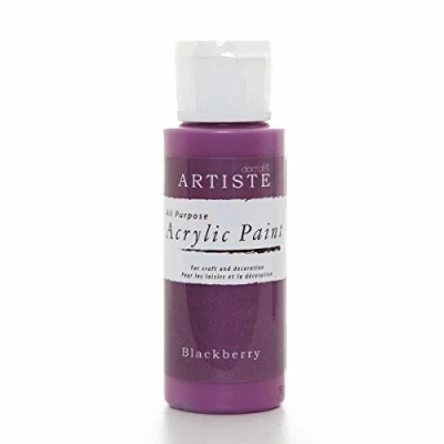 Image of Artiste Acrylic Paint 59ml 2Oz BlackBerry, Quick Drying Professional Art, Craft and Hobby Artists Paint, Vibrant Colour, Water Based Paints Cover All Surfaces with Ease, Ideal for Travel