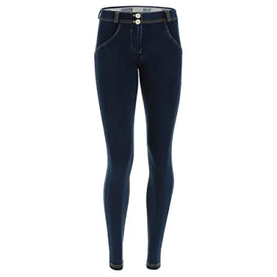 Image of Freddy WR.UP® Regular Rise Skinny fit Trousers in Dark Denim Jeans Yellow Seam Medium