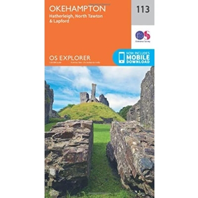 Image of Explorer 113 Okehampton Map With Digital Version