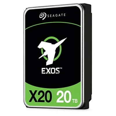 Image of Seagate Exos X20 20TB Internal Hard Drive 3.5 Inch Hyperscale 12GB/s SAS HDD, 7,200 RPM, 2.5M MTBF, 512e and 4Kn FastFormat, Low Latency with Enhanced Caching (ST20000NM002D)