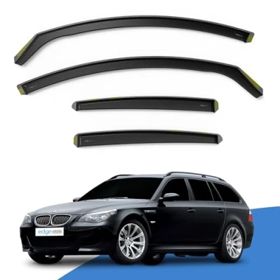 Image of Edgevisors Wind Deflectors Set Fits: BMW 5 Series E61 2004 2010 Door Touring Estate 4pc