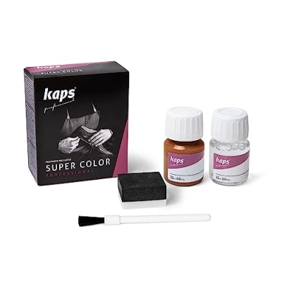 Image of Kaps Dye With Primer For Natural And Synthetic Leather Shoes, 163 Pale Orange, 25ml 0.85 fl. Oz.