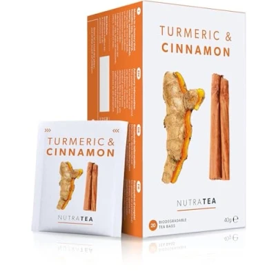 Image of Nutra Tea Turmeric &amp; Cinnamon 40 Bags Herbal (2 Pack)
