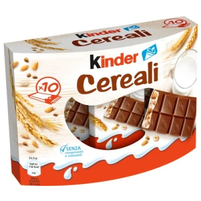 Image of KINDER Country 10 Chocolate and Cereal Bars x 23.5 g Pack of 235 g.