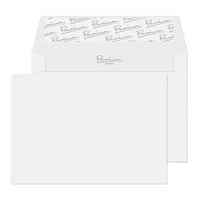 Image of Blake Business C6 114 x 162 mm 120 gsm Peel &amp; Seal Wallet Envelopes (37880) Brilliant White Wove Pack of 500