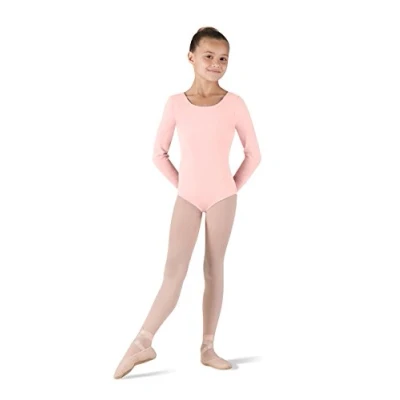 Image of BLOCH Dance Girls Petit Classic Long Sleeve Leotard, Light Pink, Size 6X 7