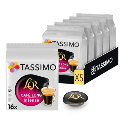 Image of TASSIMO L&#039;OR Cafe Long Intense Coffee Pods 5 Packs (80 Drinks)