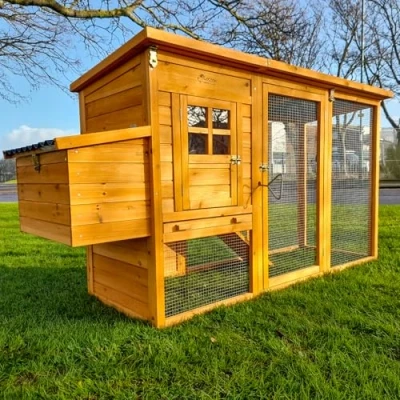 Image of COCOON CHICKEN COOP HEN HOUSE POULTRY ARK NEST BOX NEW NOW WITH REAR VENT HOLES AND OPENING ECO PLASTIC ROOFS ROT FREE FOR EASY CLEANING ONLY SOLD BY &#039;COCOON&#039; ON AMAZON