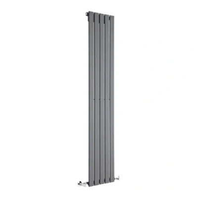 Image of Milano Alpha Anthracite Vertical Single Flat Panel Radiator 1600mm x 350mm