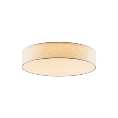 Image of Lindby LED ceiling lamp Ellamina, Ø 60 cm, white, textile