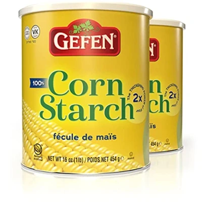 Image of Gefen Corn Starch 100% Pure, 454g (Pack of 2) Resealable Lid, Gluten Free Thickener, Just One Ingredient