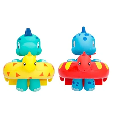 Image of BLOOPIES Floaties Dinos 2 Water dolls Atlas and Artie; They squirt blow Bubbles Bath toy for Boys Girls