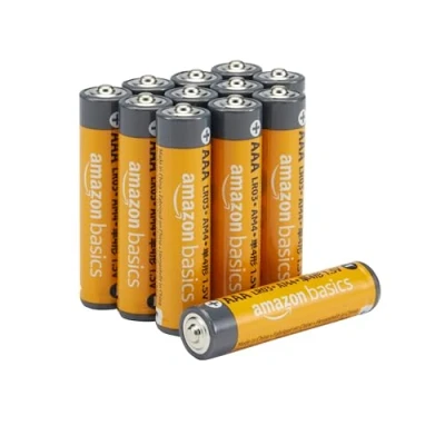 Image of Amazon Basics AAA Alkaline Batteries, High Performance (Triple A), 10 Year Shelf Life, 12 Pack