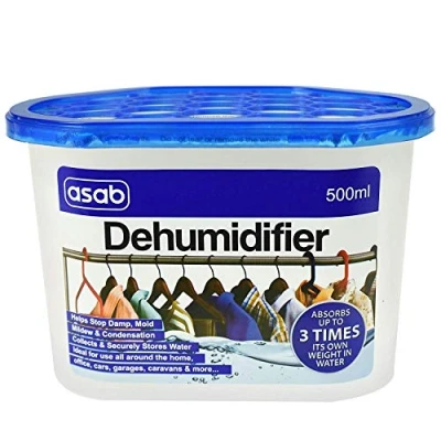 Image of ASAB Scented Desiccant Dehumidifier for Home Wardrobe Moisture Absorber Damp Trap with Crystals Portable Humidity Catcher Anti Mould Wet Remover Original 5 Pack, 8.5 x 15 cm
