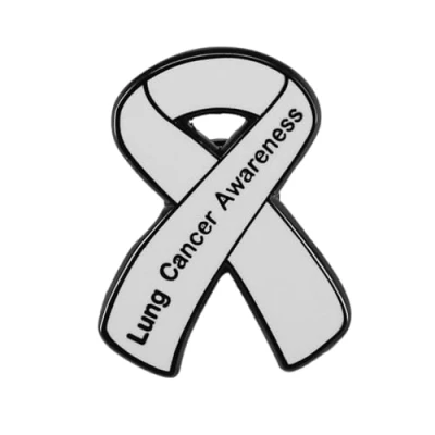 Image of Montesy Ribbon Lung Cancers Awareness Enamel Pin Brooch Metal Badges Lapel Pins Brooches for Backpacks Jewelry Accessories