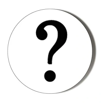 Image of Gift Insanity QUESTION MARK 45mm novelty badge