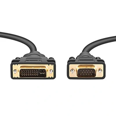 Image of PremiumCord DVI I to VGA connection cable 2m, (15 pin), male male, for PC (analog)/DVI devices, color black