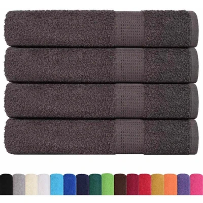 Image of vidaXL Towels 4 pcs Anthracite 100x200 cm 360 gsm 100% Cotton