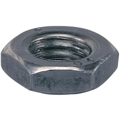 Image of 100x 1/4 UNF Steel Hex Lock (Half) Nut