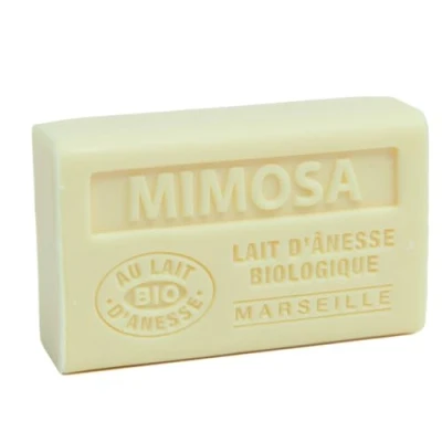 Image of Label Provence Nature Savon de Marseille French Soap Made With Fresh Organic Donkey Milk Mimosa Fragrance 60 Gram Bar